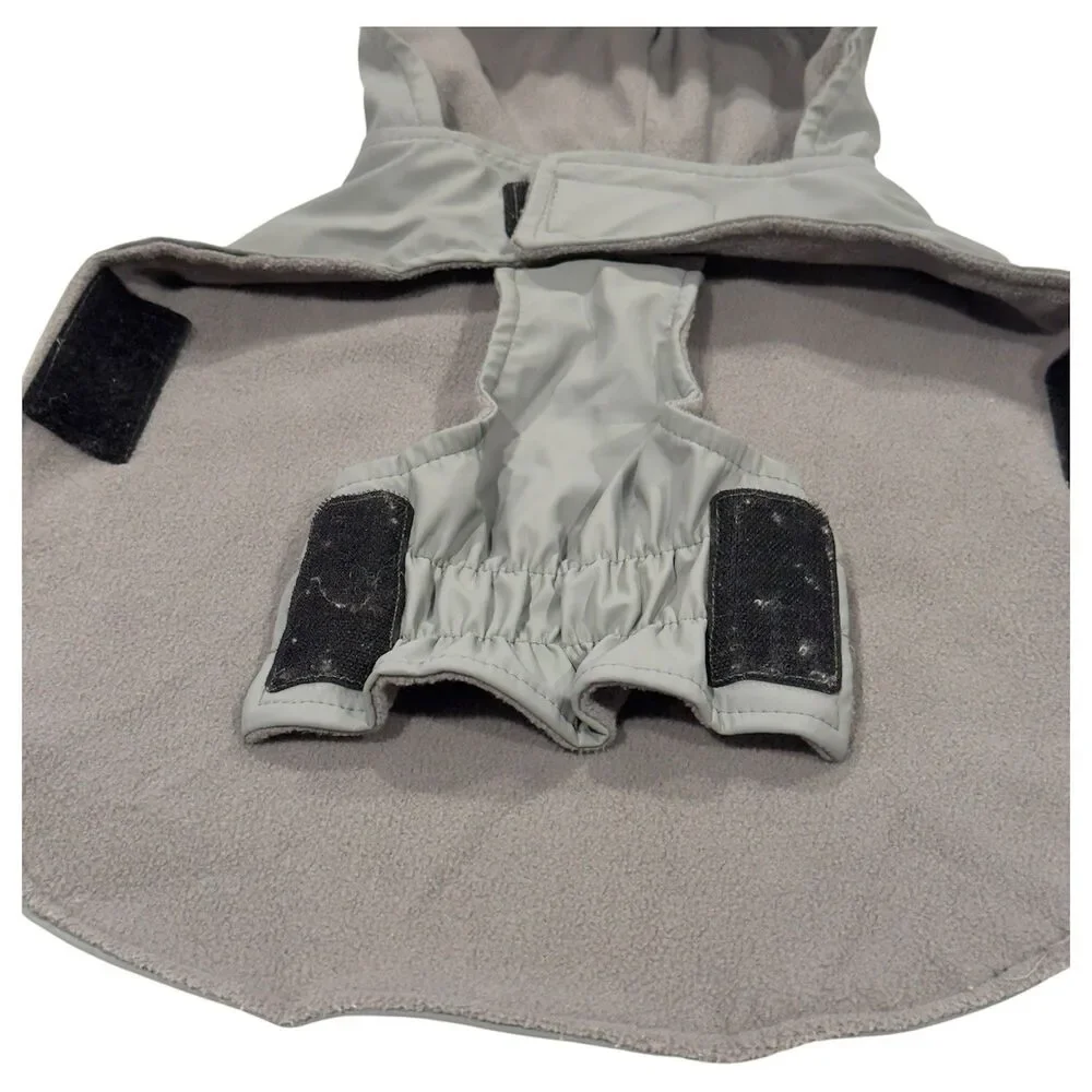 Berkshire Pet Collection Hooded Dog Coat Small Polartec Fleece Warm Gray